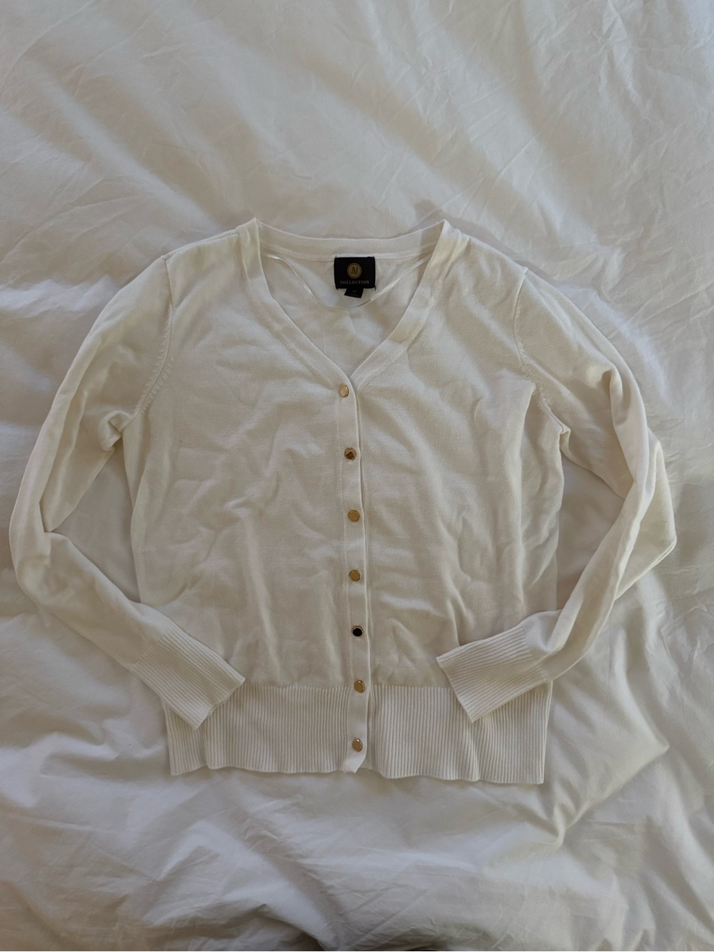 V-neck Cardigan with gold buttons